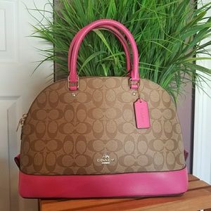 NWT Authentic COACH Dome Satchel signature bag